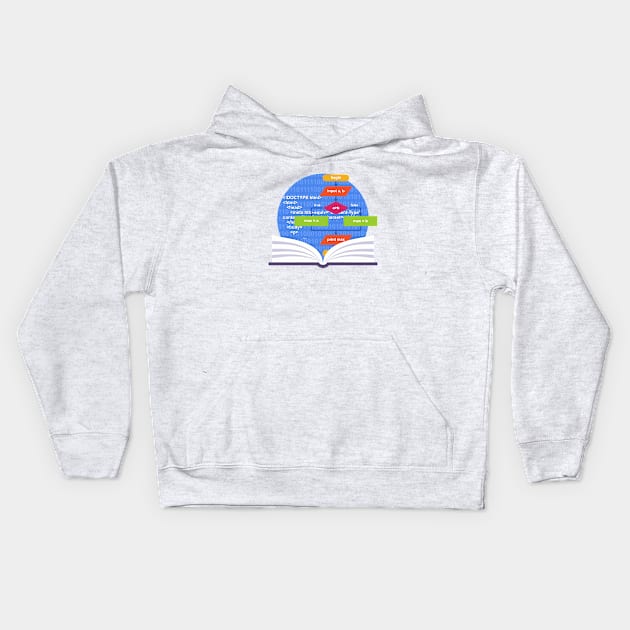 Coding Emblem Kids Hoodie by yulia-rb